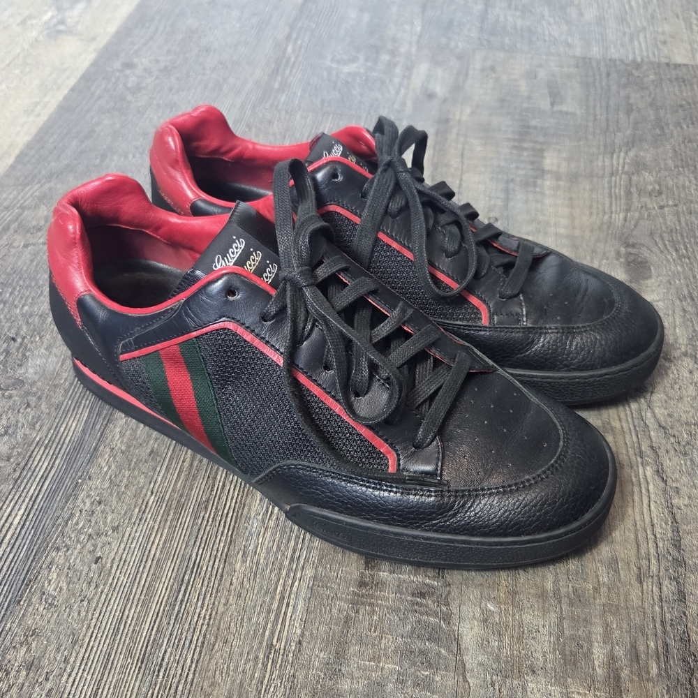 Gucci Black and Red Men's Sneakers
